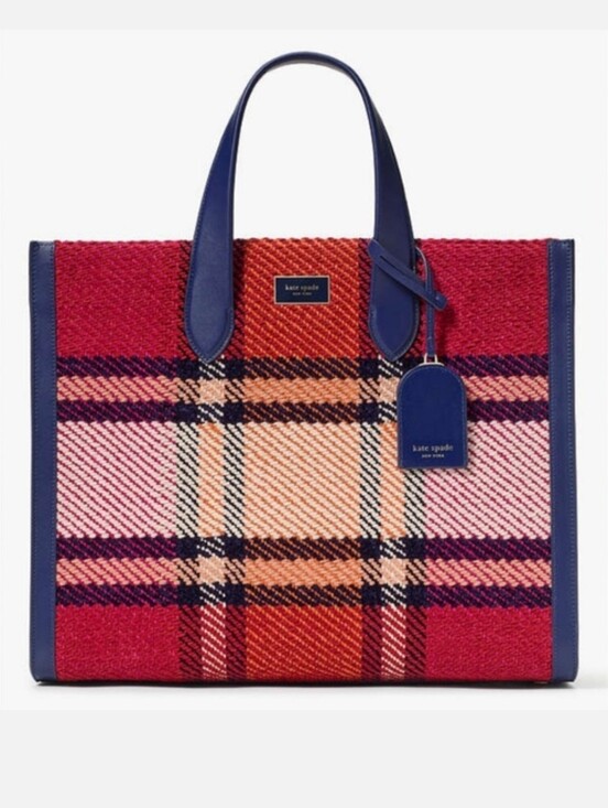 kate spade Handbags - Kate Spade Manhattan Grand Plaid Tweed Large Tote